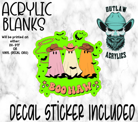 Boo Haw Ghosts Acrylic & Decal Set