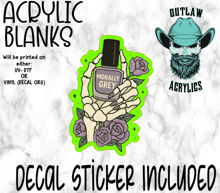 Morally Gray Skeleton Acrylic & Decal Set