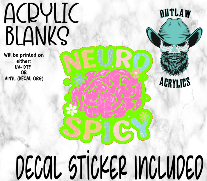 Neuro Spicy Acrylic & Decal Set