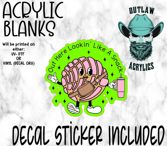 Concha Out Here Snack Acrylic & Decal Set