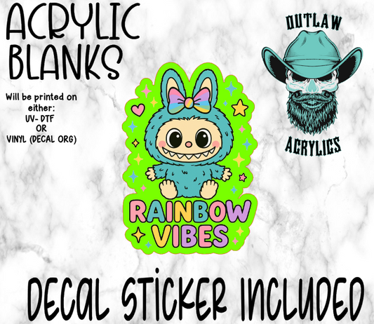 Rainbow Vibes Doll Acrylic & Decal Set