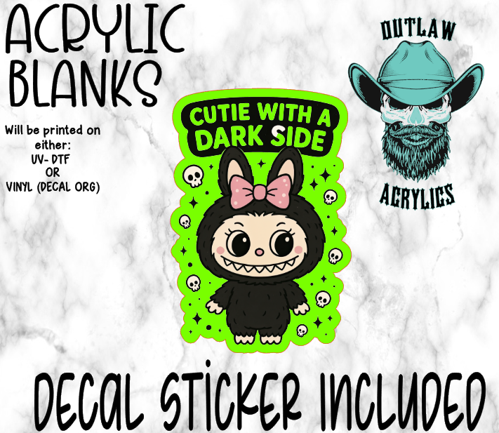 Cutie With A Dark Side Doll Acrylic & Decal Set