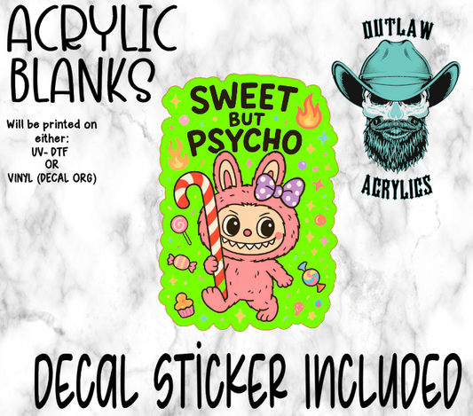 Sweet But Psycho Doll Acrylic & Decal Set