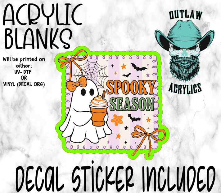 Ghost Girl Spooky Season Acrylic & Decal Set
