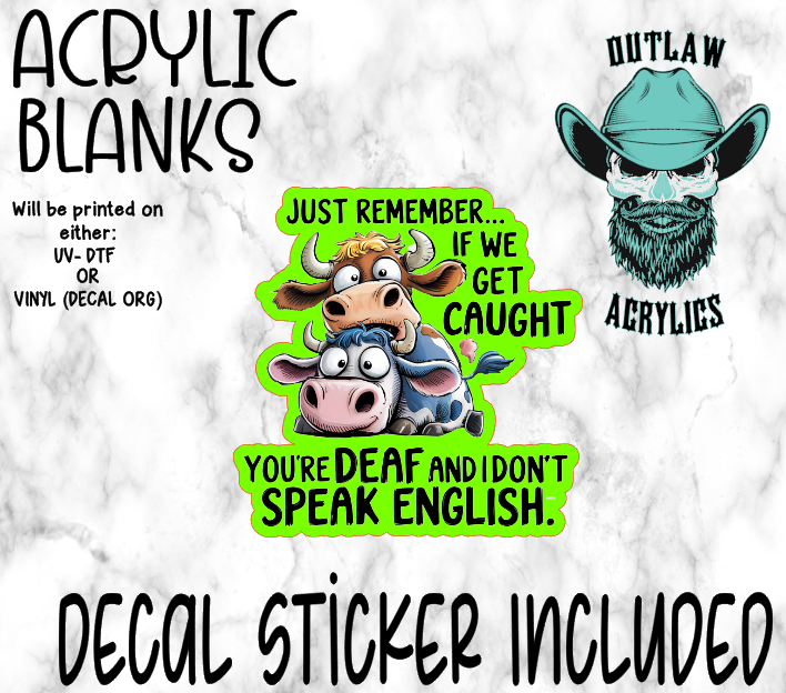 If We Get Caught Acrylic & Decal Set