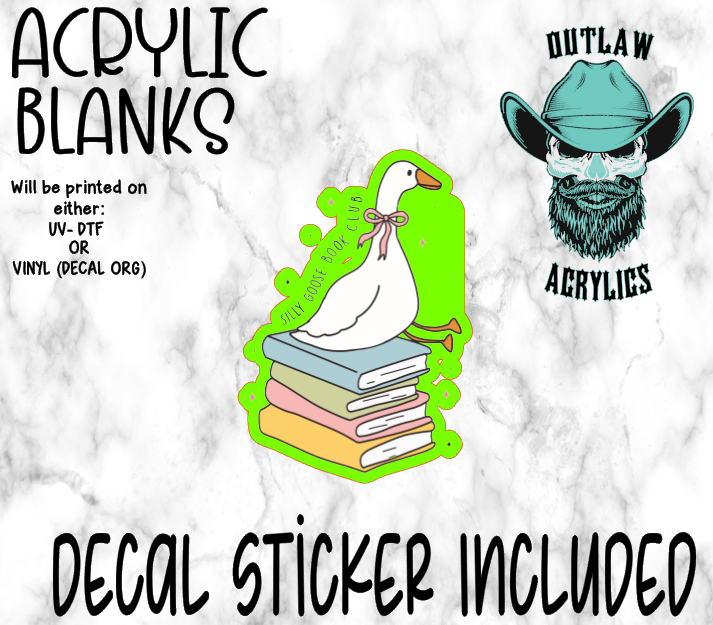 Silly Goose Book Club Acrylic & Decal Set