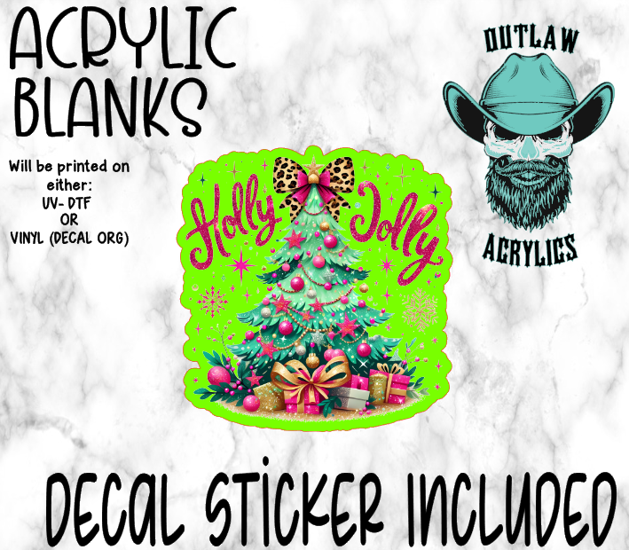 Holly Jolly Acrylic & Decal Set