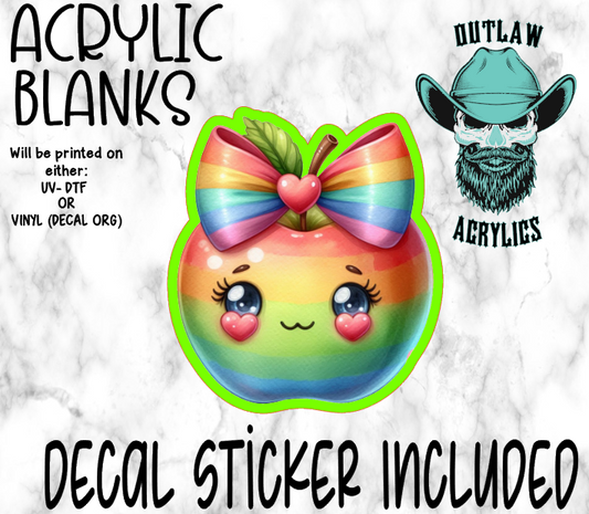 Pastel Apple Acrylic & Decal Set