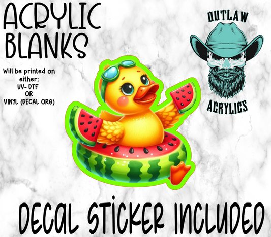 Watermelon Duck Acrylic & Decal Set