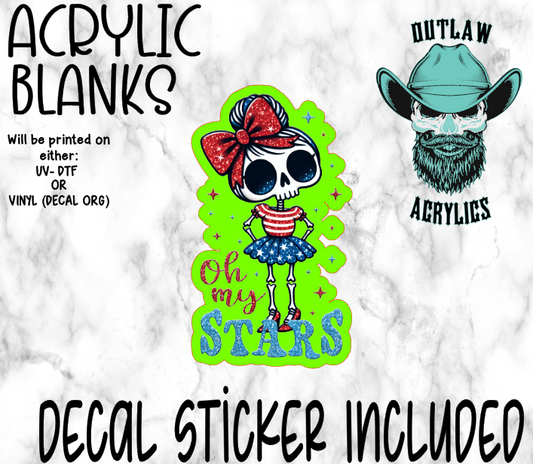 Oh My Stars Girl Acrylic & Decal Set