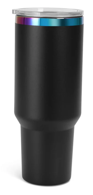 Custom Powder Coated 40 Oz Tumbler Rainbow OR Gold Coating