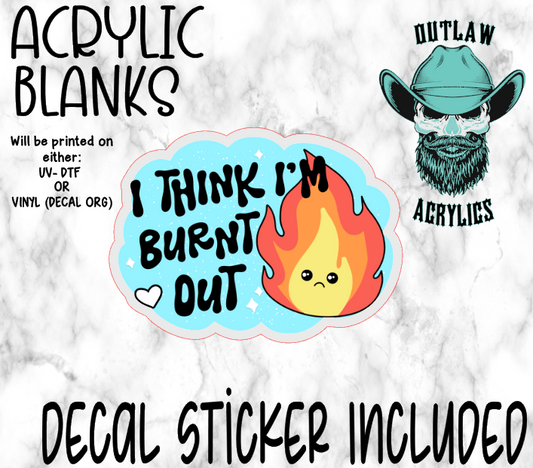 Burnt Out Acrylic & Decal Set