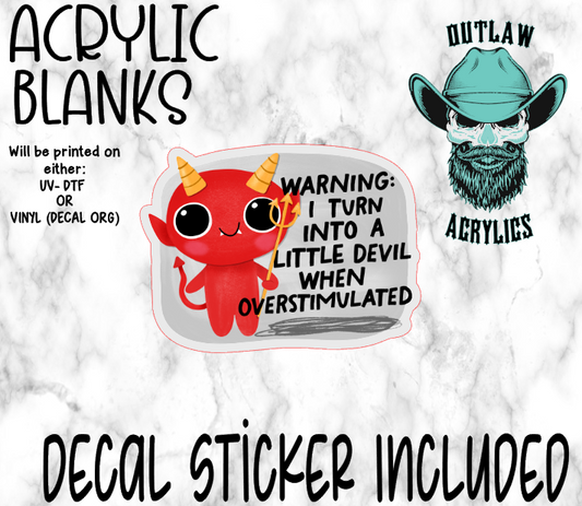 Little Devil Acrylic & Decal Set