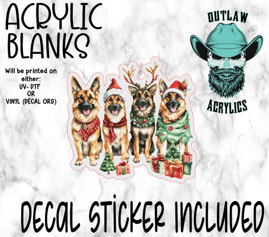 German Reindeer Acrylic & Decal Set