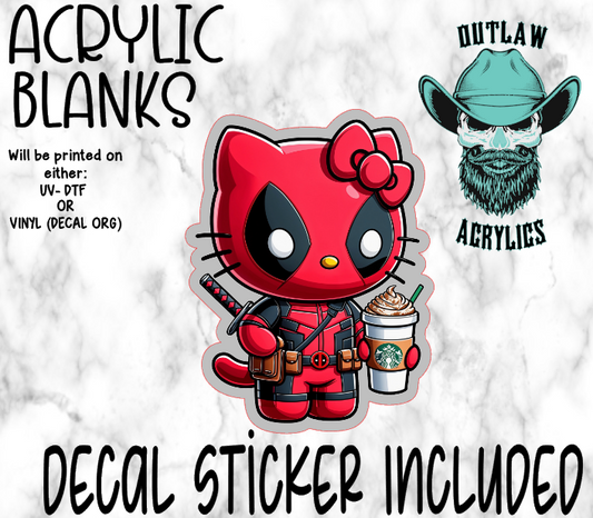 D Cat Acrylic & Decal Set