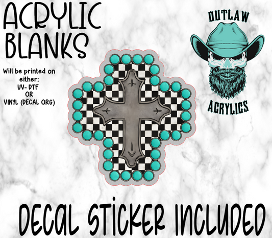 Western Cross Acrylic & Decal Set