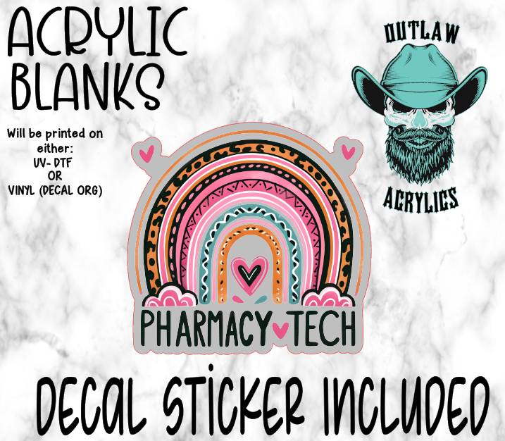 Pharmacy Tech Acrylic & Decal Set