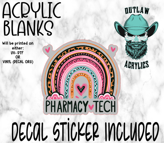 Pharmacy Tech Acrylic & Decal Set