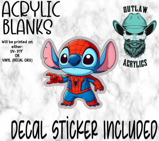 Blue Spider Acrylic & Decal Set