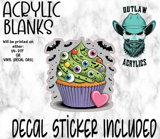 Eyeball Cupcake Acrylic & Decal Set