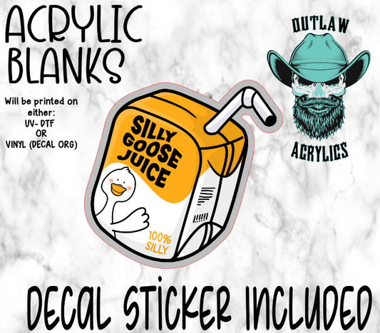 Silly Goose Juice Acrylic & Decal Set
