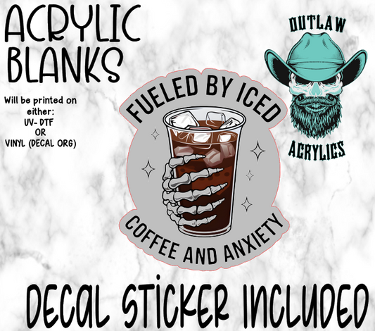 Fueled By Acrylic & Decal Set
