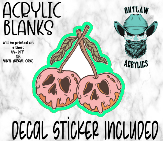 Cherry Pumpkin Drip Acrylic & Decal Set