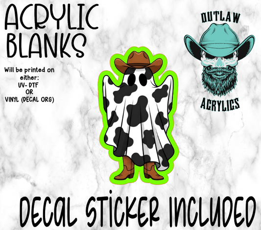 Cowboy Ghost Acrylic & Decal Set