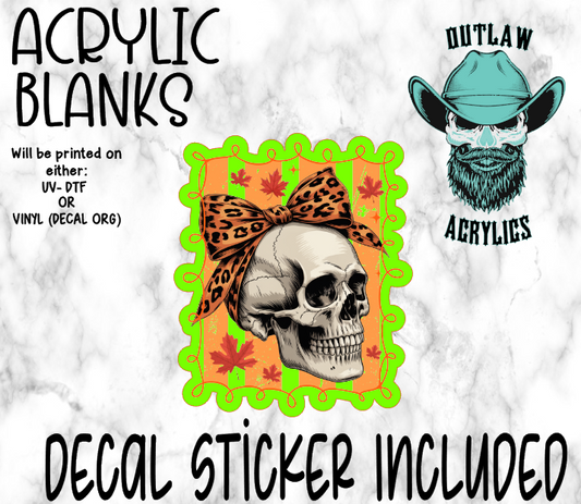 Fall Style Skull Acrylic & Decal Set