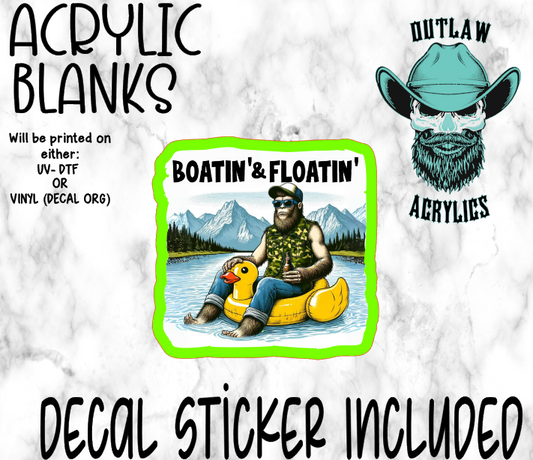 Boatin & Floatin Acrylic & Decal Set