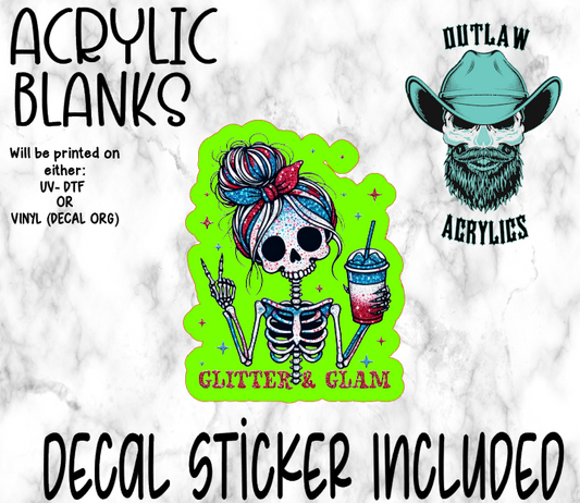 Glitter & Glam Acrylic & Decal Set