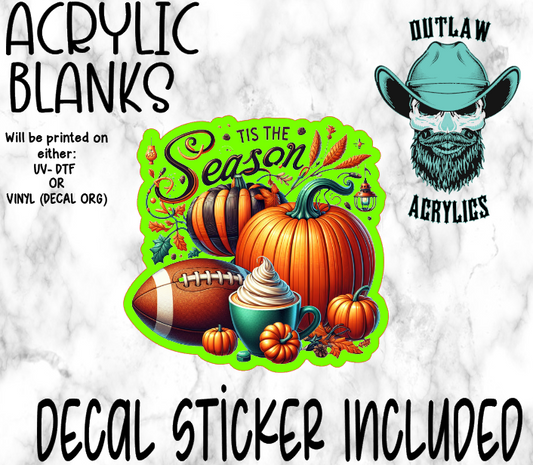 Tis The Season Fall Acrylic & Decal Set
