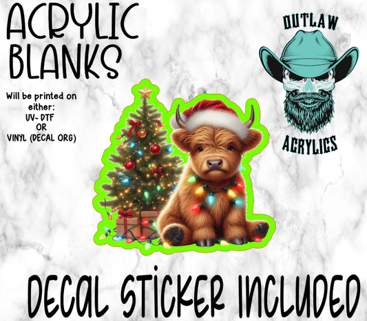 Highland Tree Lights Acrylic & Decal Set