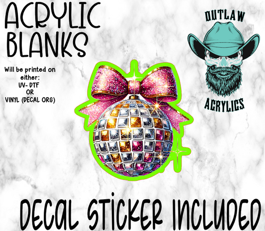 Glamour Pink Disco Acrylic & Decal Set