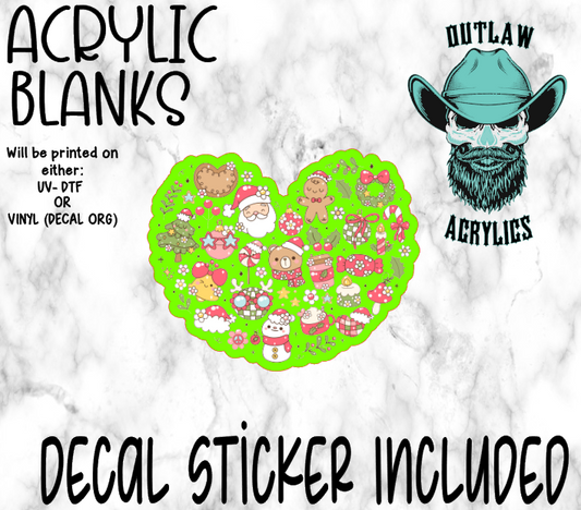 Retro Christmas Acrylic & Decal Set