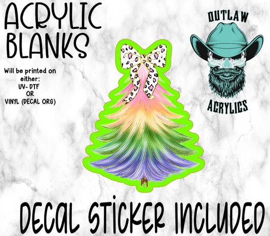 Rainbow Tree Acrylic & Decal Set