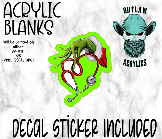 Green Guy Hand Scope Acrylic & Decal Set