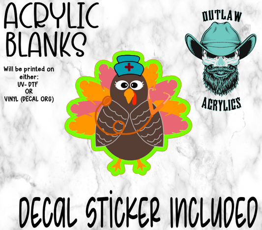 Turkey Nurse Acrylic & Decal Set
