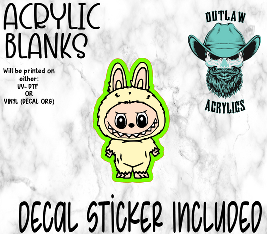 Yellow Monster Doll Acrylic & Decal Set
