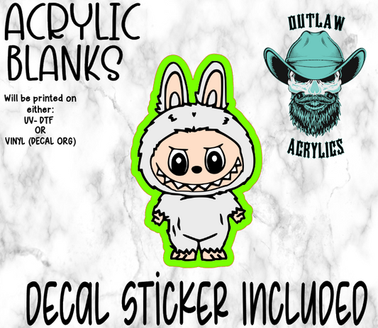 Grey Monster Doll Acrylic & Decal Set