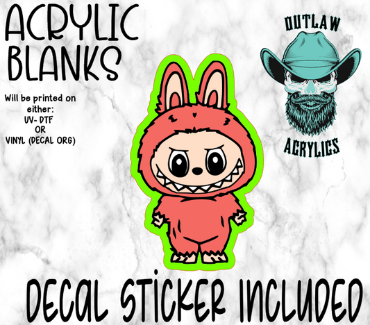 Red Monster Doll Acrylic & Decal Set