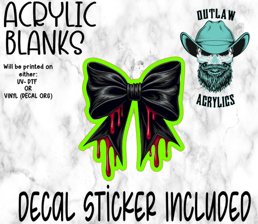 Dracula Slime Bow Acrylic & Decal Set