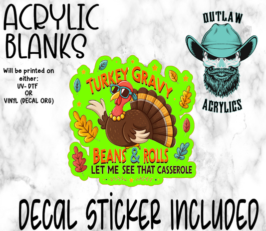 Turkey Gravy Acrylic & Decal Set