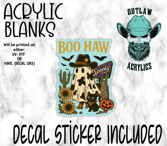 Boo Haw Western Acrylic & Decal Set