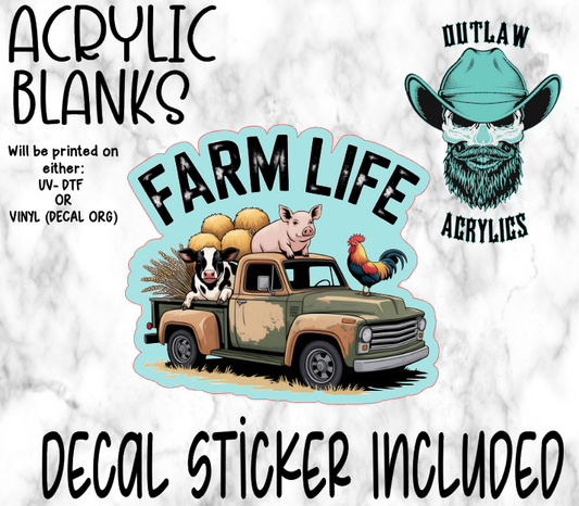 Farm Life Acrylic & Decal Set
