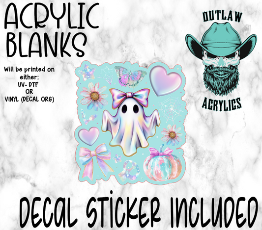 Holo Festive Ghost Acrylic & Decal Set