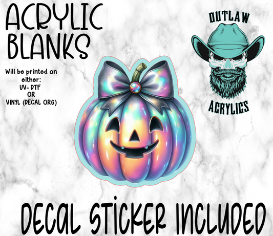 Happy Holo Pumpkin Acrylic & Decal Set