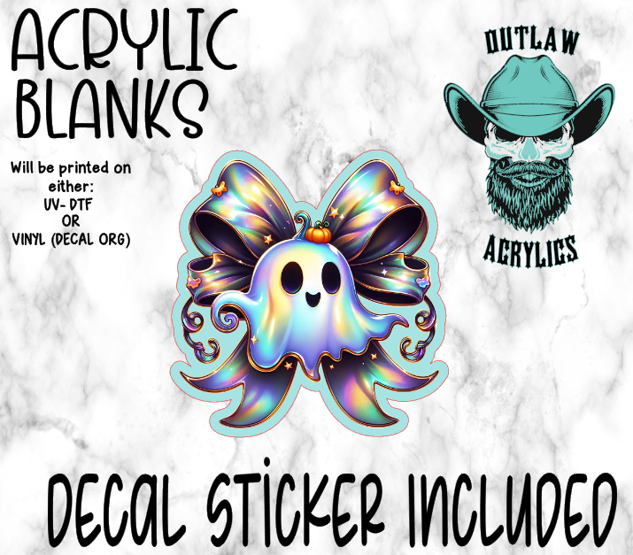 Holo Bow & Ghost Acrylic & Decal Set