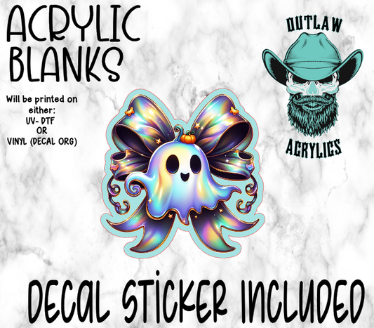 Holo Bow & Ghost Acrylic & Decal Set