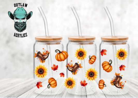 Sunflower Boots Pumpkin Wrap